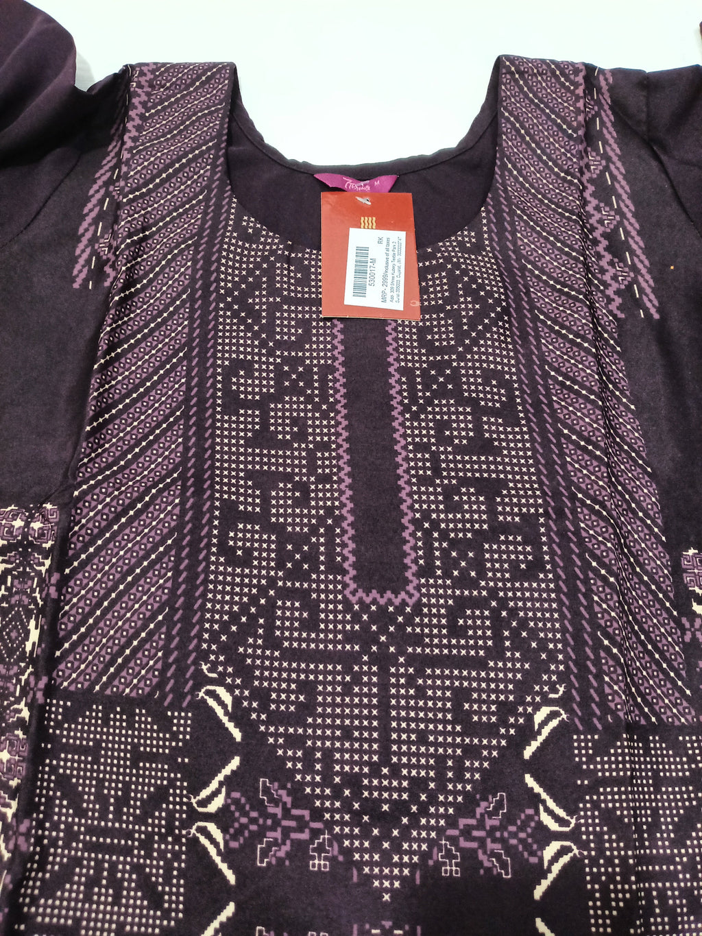 Crepe Fabric Printed Kurti for Women Round Neck, Knee length (Only Kurti)