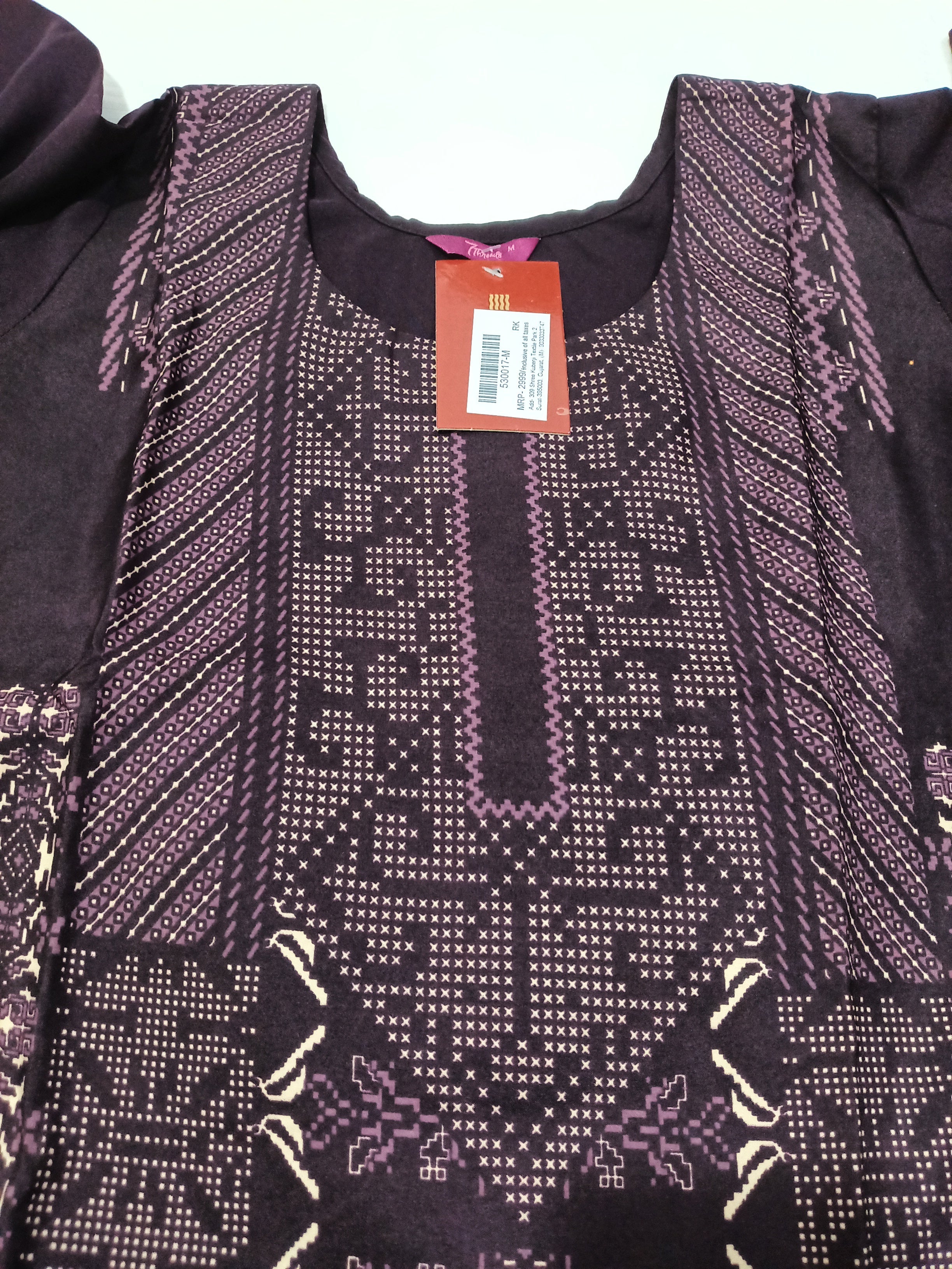 Crepe Fabric Printed Kurti for Women Round Neck, Knee length (Only Kurti)