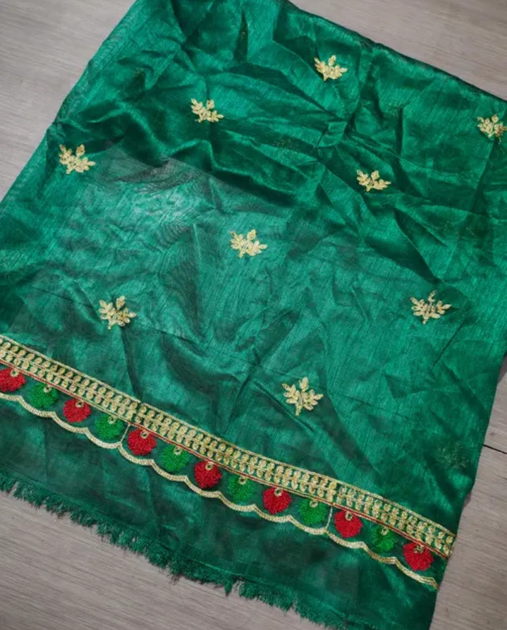 Beautiful Embroidered Silk Saree