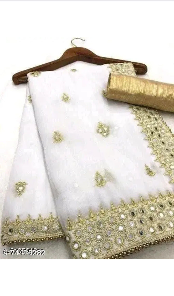 Mirror Embroidered Saree