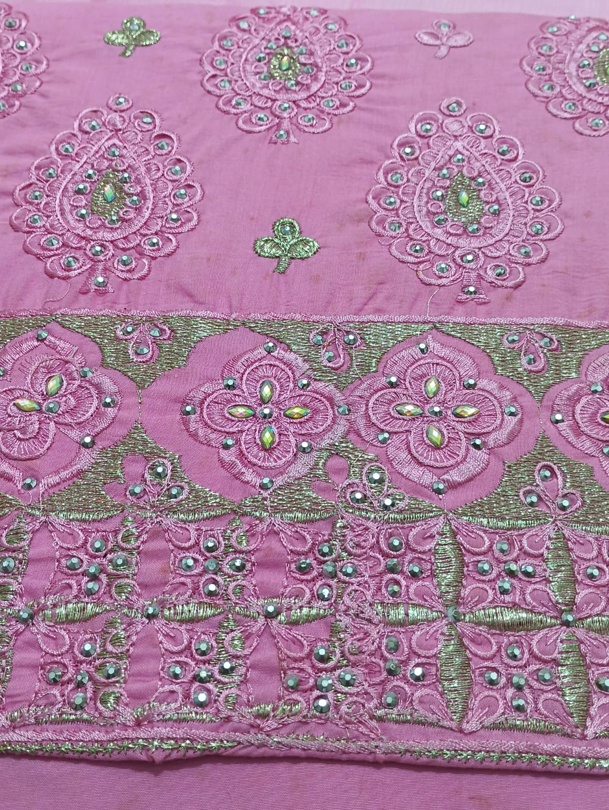 Embroidered Salwar Suit and Dupatta set Unstitched