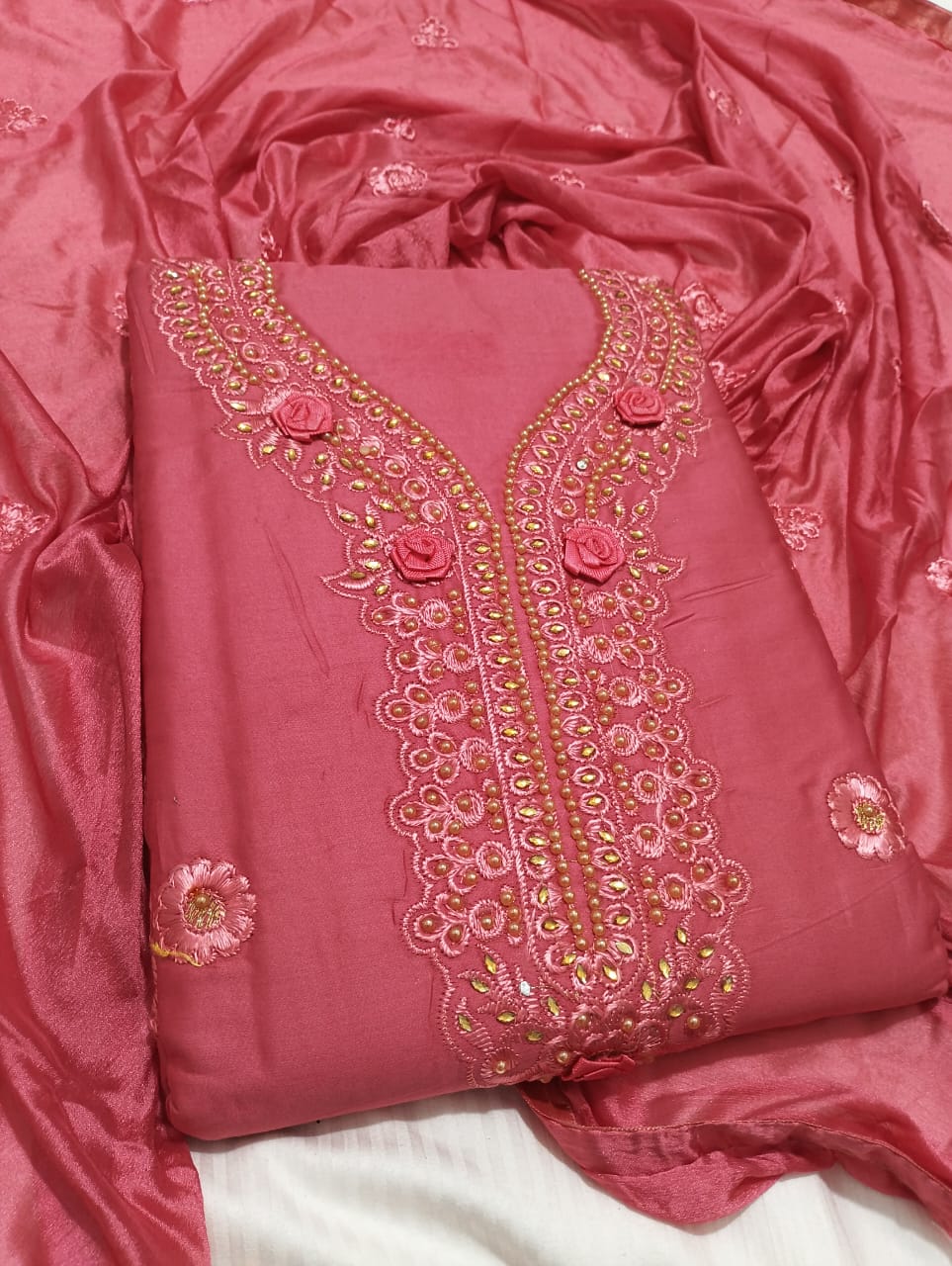 Greece Cotton Salwar Suit and Dupatta set Unstitched