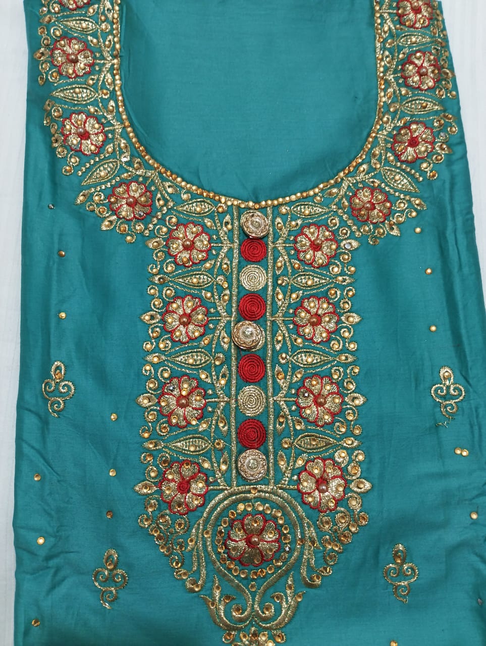 Greece Cotton Salwar Suit and Dupatta set Unstitched