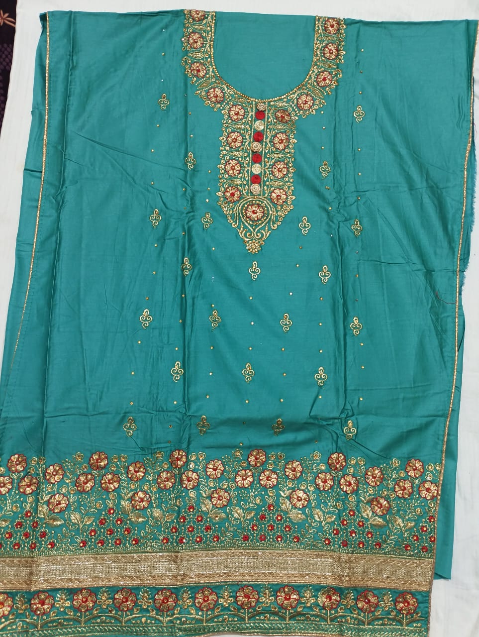 Greece Cotton Salwar Suit and Dupatta set Unstitched