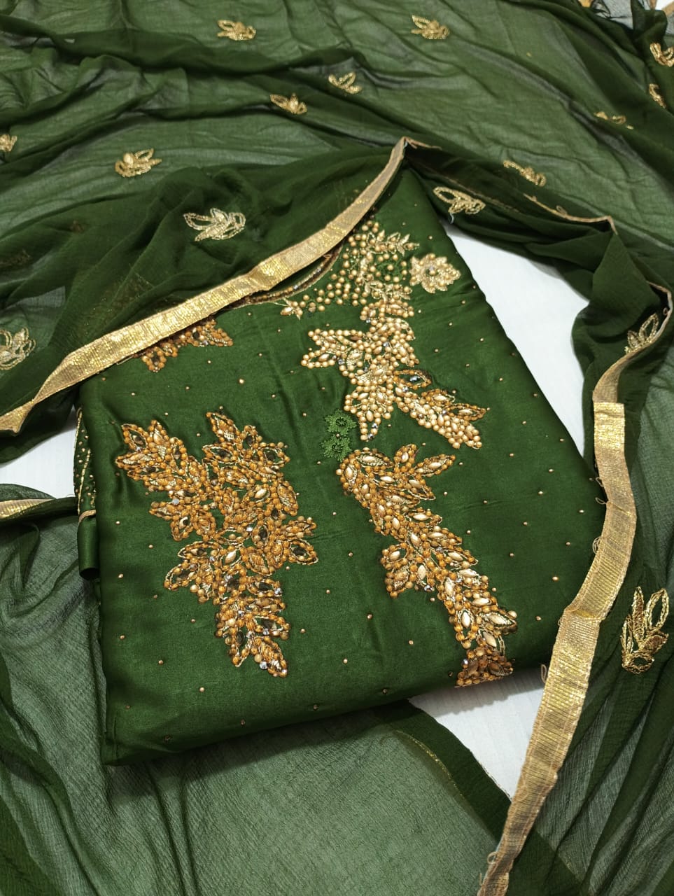 Greece Cotton Salwar Suit and Dupatta set Unstitched