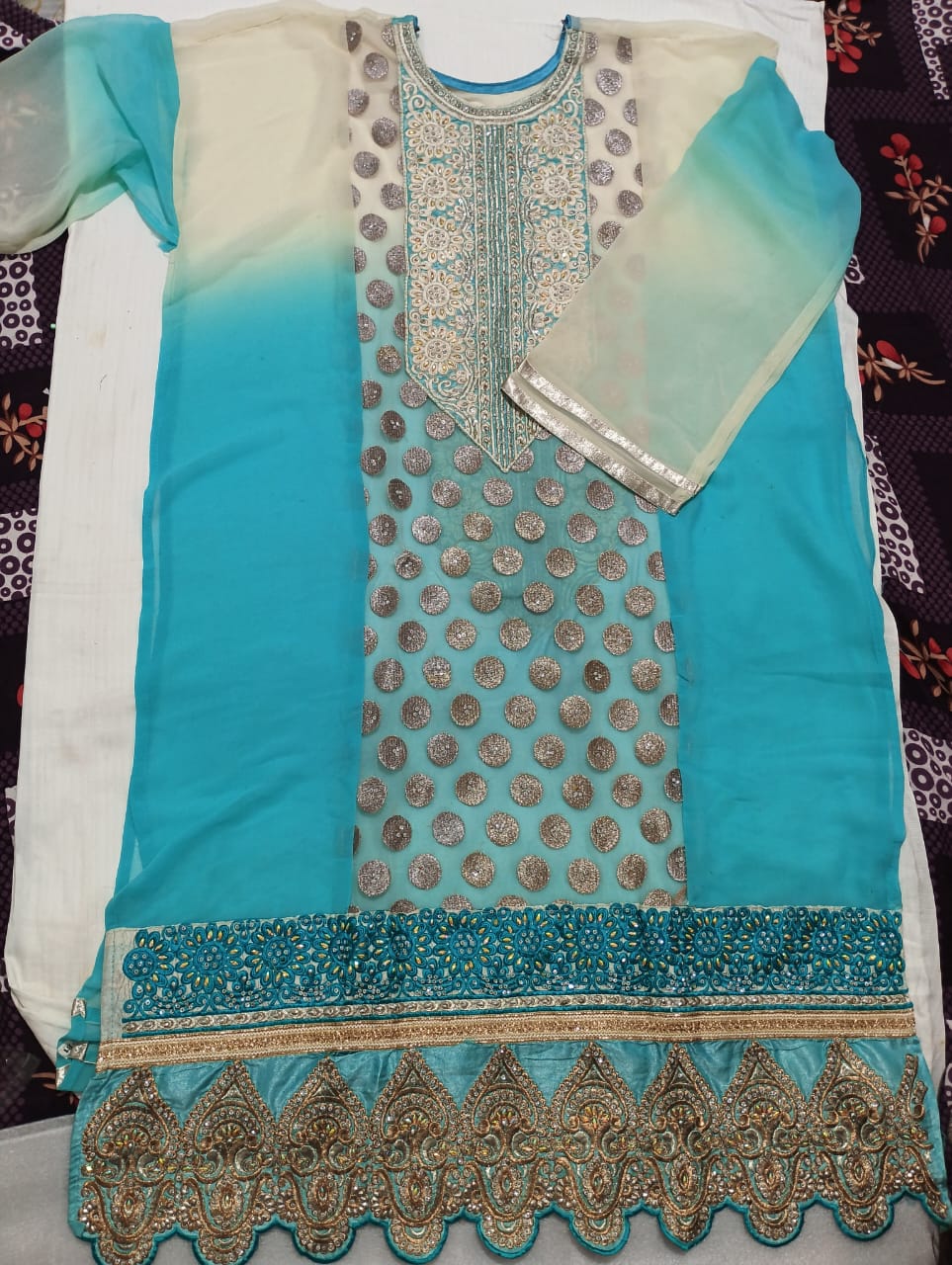 Greece Cotton Salwar Suit and Dupatta set Unstitched (Copy) (Copy) (Copy)