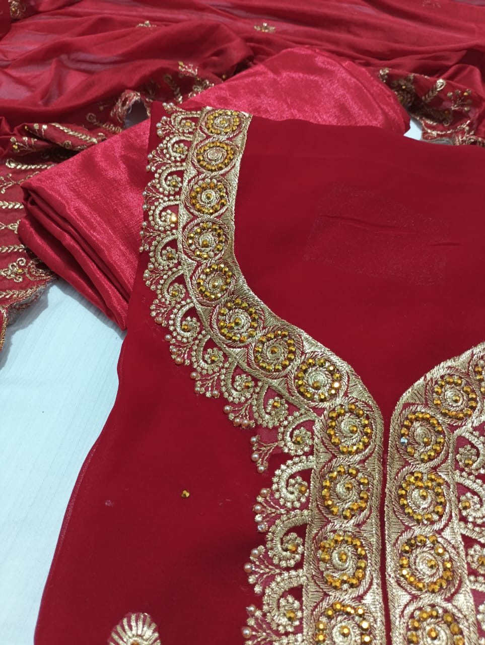 Greece Cotton Salwar Suit and Dupatta set Unstitched