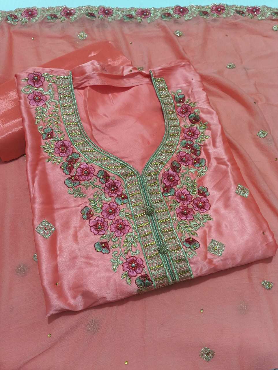 Greece Cotton Salwar Suit and Dupatta set Unstitched (Copy)