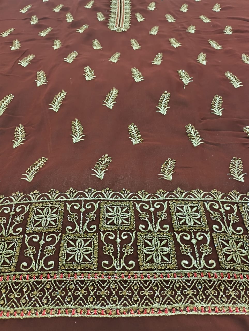 Greece Cotton Salwar Suit and Dupatta set Unstitched