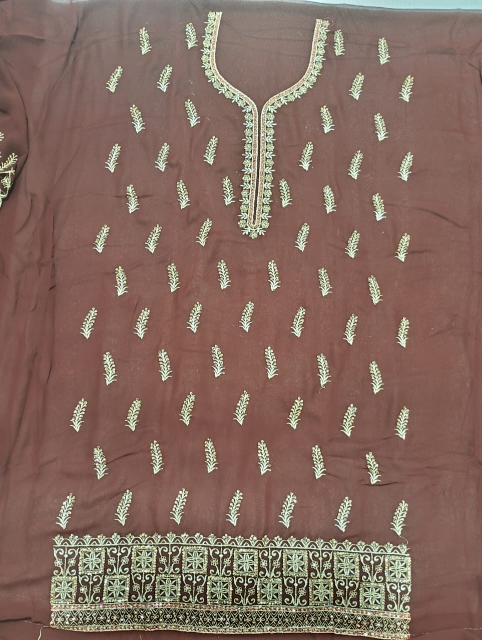 Greece Cotton Salwar Suit and Dupatta set Unstitched