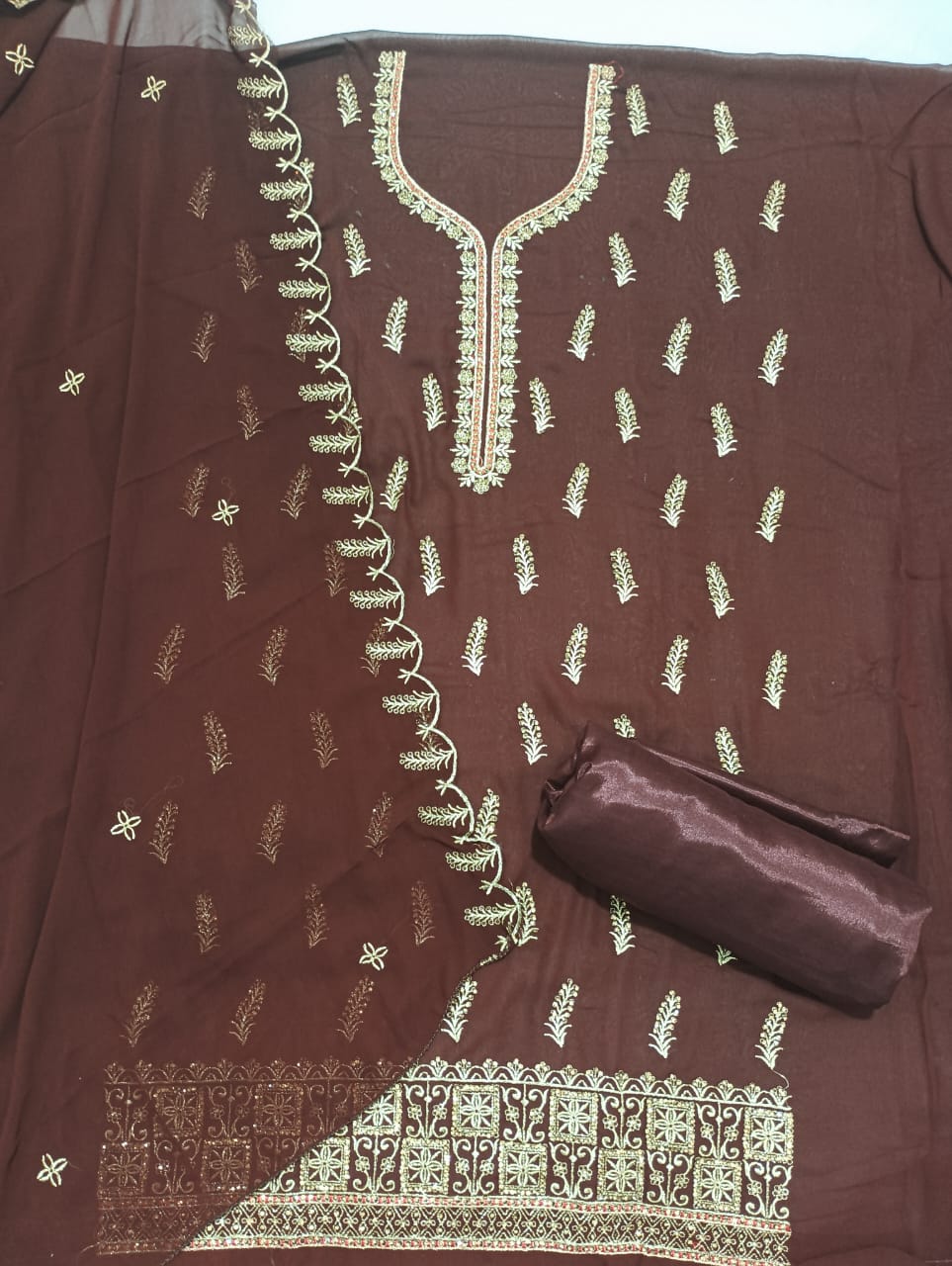 Greece Cotton Salwar Suit and Dupatta set Unstitched