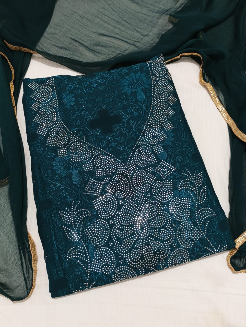 Greece Cotton Salwar Suit and Dupatta set Unstitched