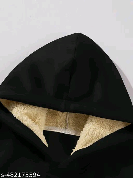 Tyaara Stylish Printed Fur Hoodie for Women   |   Winter Wear Hooded Sweatshirt   |   Cozy Hoodies for Women