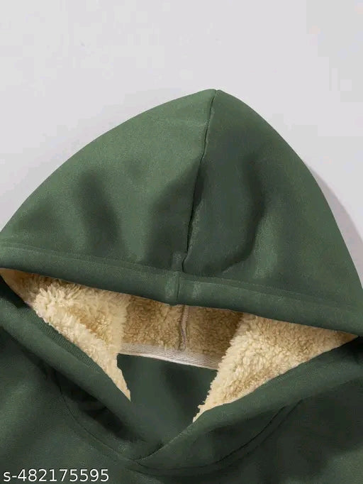 Tyaara Stylish Printed Fur Hoodie for Women   |   Winter Wear Hooded Sweatshirt   |   Cozy Hoodies for Women