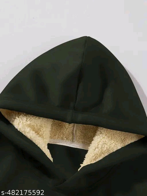 Tyaara Stylish Printed Fur Hoodie for Women   |   Winter Wear Hooded Sweatshirt   |   Cozy Hoodies for Women